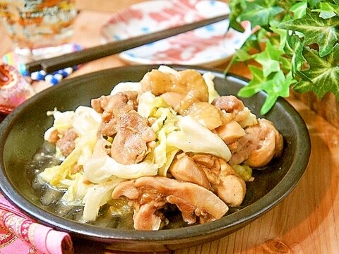 かさましで満腹満足♪漬けない鶏とキャベツの生姜焼き